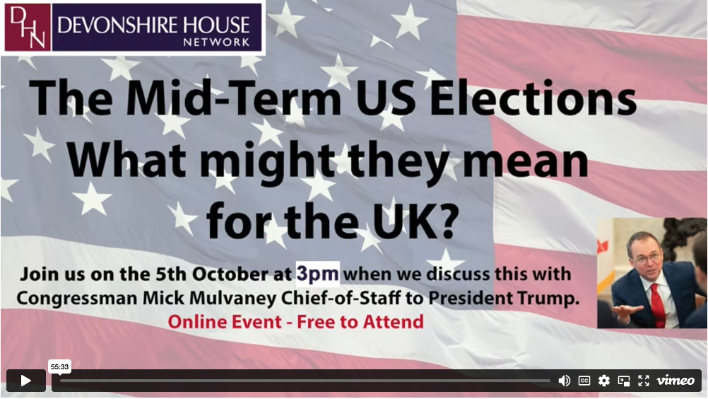 Event Recording - The Mid-Term US Elections - What might they mean for the UK? - 5th October 2022